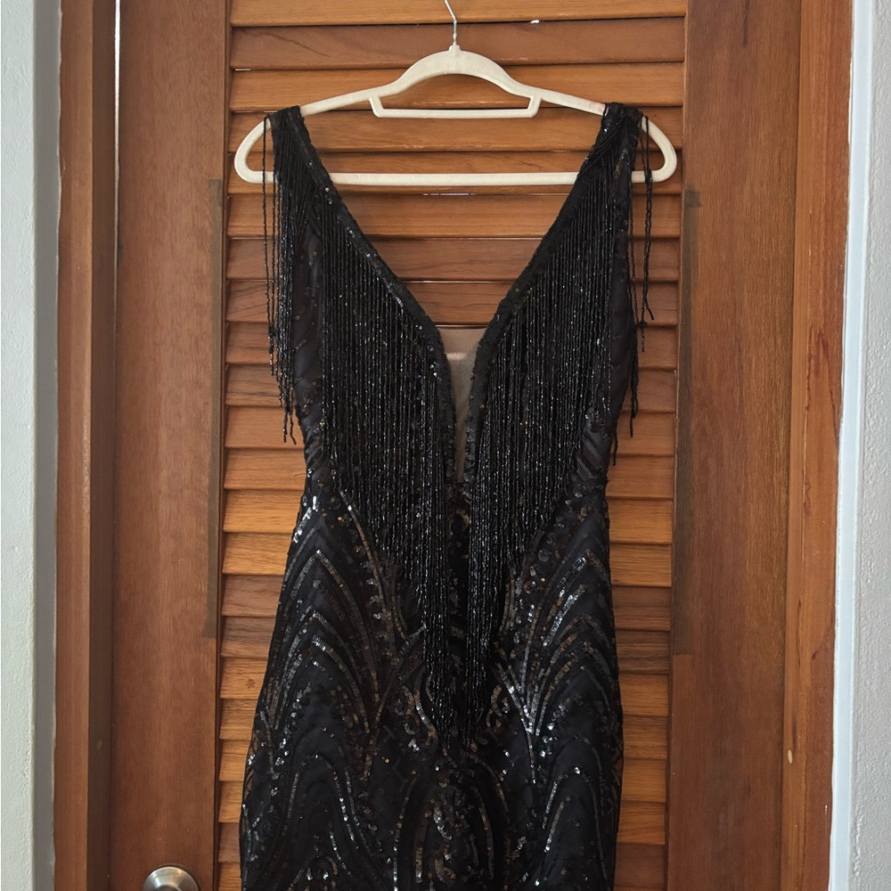 Elegant Black Sequin Dress